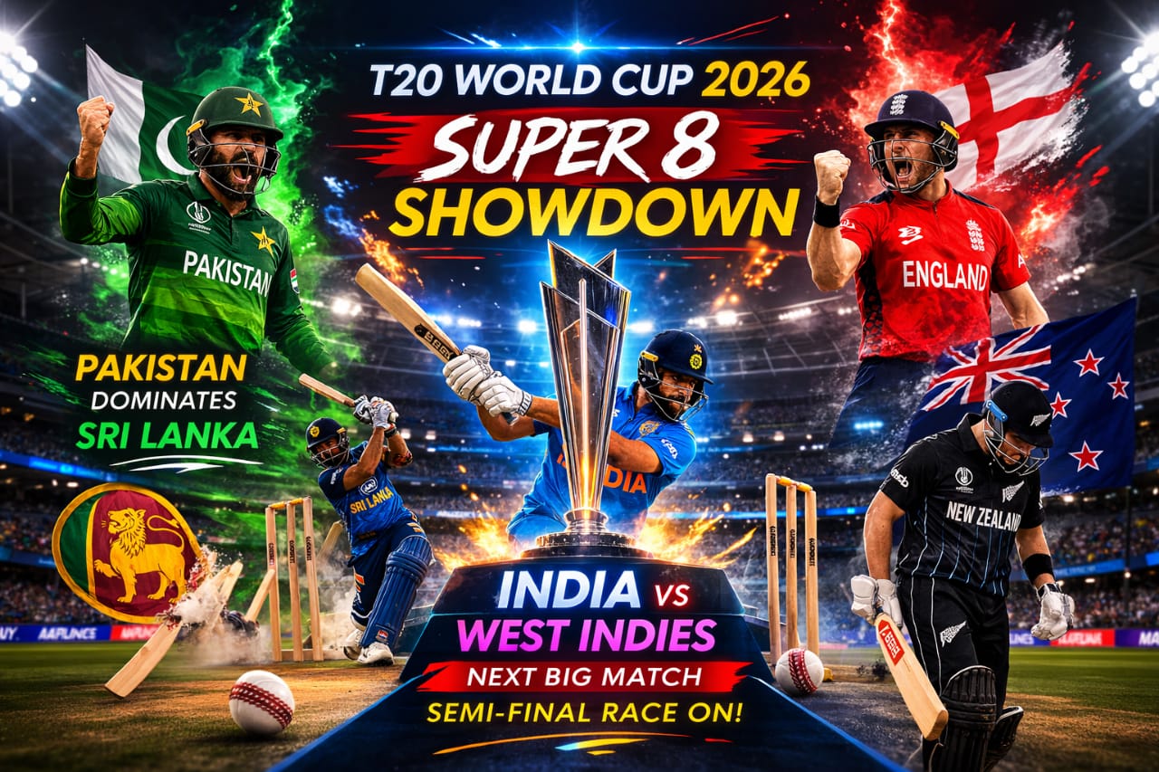 टी20 वर्ल्ड कप 2026 में सुपर 8 का रोमांच चरम पर !